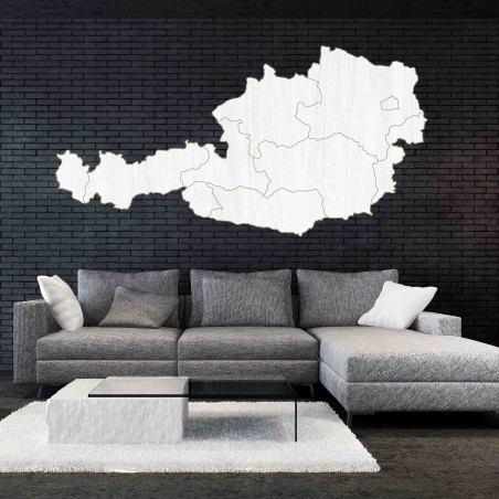 Dřevěná mapa na stěnu Rakousko - 10 ks | SENTOP M008