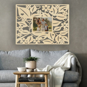 Dřevěný fotorámeček na zeď - obdélník - do 60 x 80 cm 2