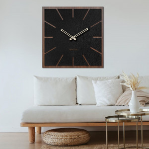 Dřevěné nástěnné hodiny HDF Orech - až 50 x 50 cm | HDFK023