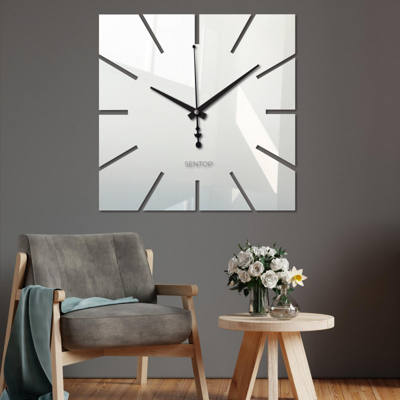Nástěnné hodiny Minimalistický čtvercový design - KAVARDI