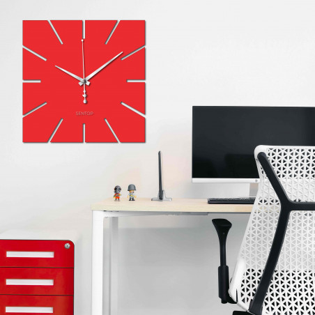 Nástěnné hodiny Minimalistický čtvercový design - KAVARDI