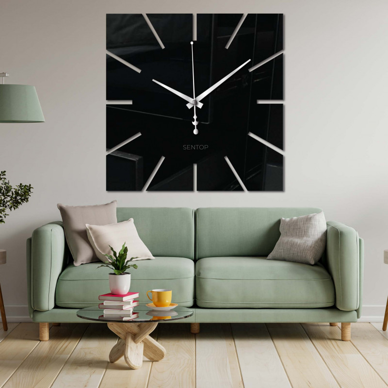 Nástěnné hodiny Minimalistický čtvercový design...