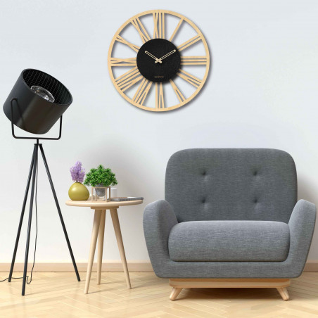 Nástěnné hodiny římské číslice - Sentop | HDFK028 | javor