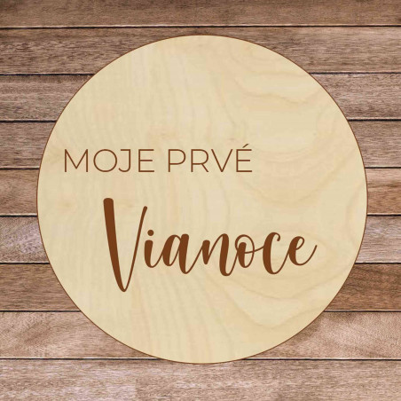 Dřevěný milník - Moje první Vánoce 1 ks