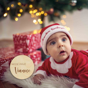 Dřevěný milník - Moje první Vánoce 1 ks 2