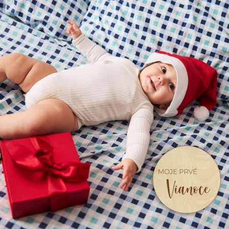 Dřevěný milník - Moje první Vánoce 1 ks