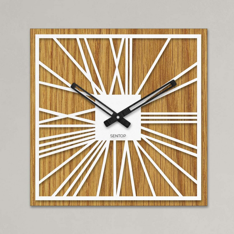 Dřevěné hodiny na zeď - Sentop | HDFK031 | dub
