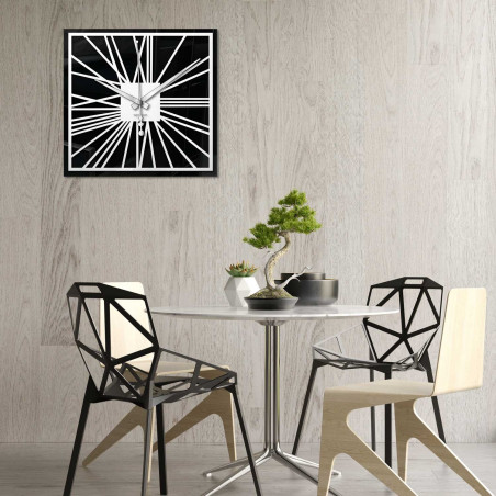 Zrcadlové nástěnné hodiny z plexiskla - dvouvrstvé