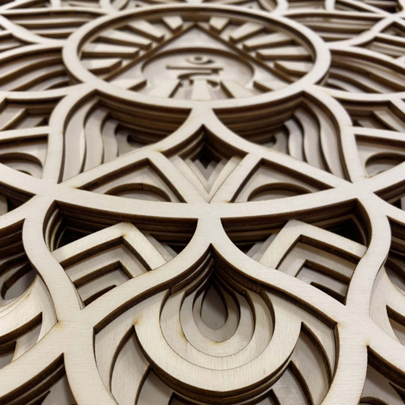 excelentní dřevěný obraz na zeď I Mandala komunikace