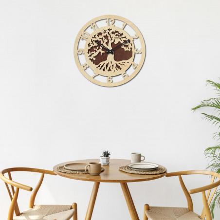 Hodiny na zeď strom arabská čisla - ALECHELY