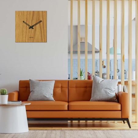 Minimalistické hodiny na zeď - Sentop čtverec | HDFK036 | dřevěné