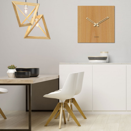 Minimalistické hodiny na zeď - Sentop čtverec | HDFK036 | dřevěné