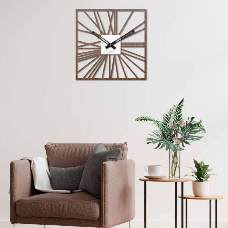 Drevené hodiny na stenu | HDFK038 | orech wenge