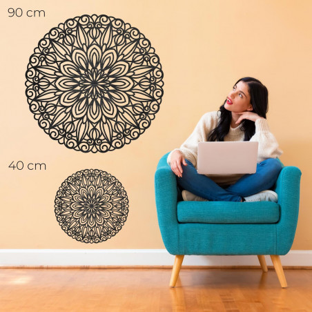 Elegantní mandala - Dřevěná dekorace na zeď - SOFIS