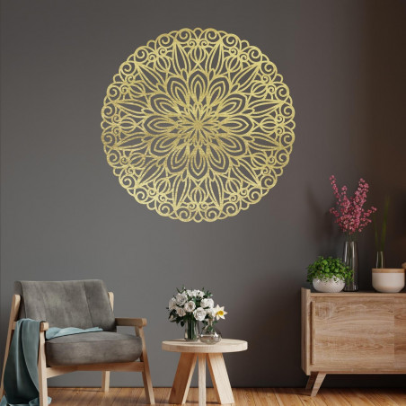 Elegantní mandala - Dřevěná dekorace na zeď - SOFIS