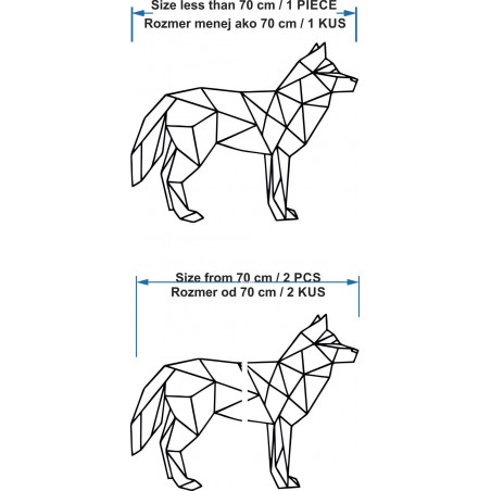 Geometrický obraz na zeď vlk - ROKY
