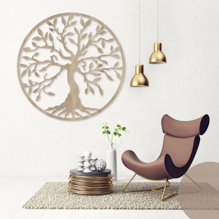 Dřevěný obraz strom života v kruh Dřevěný obraz strom života v kruh