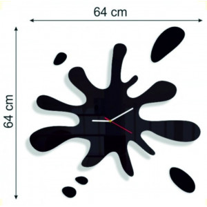 Rozměry nástěnných hodin X-momo. Designové nástěnné hodiny z PMMA 2