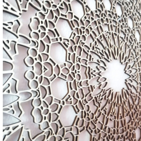 Dřevěná mandala na zeď - Poet