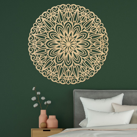 Elegantní mandala - Dřevěná dekorace na zeď - SOFIS