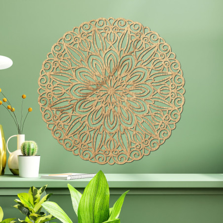 Elegantní mandala - Dřevěná dekorace na zeď - SOFIS