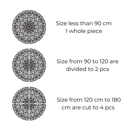 Elegantní mandala - Dřevěná dekorace na zeď - SOFIS