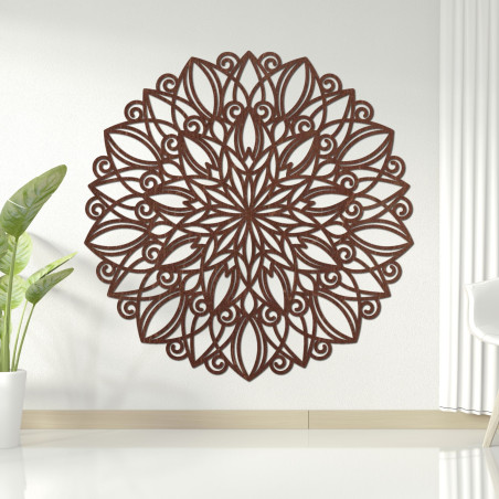 Dřevěná nástěnná mandala tančící květina - ORPEROF