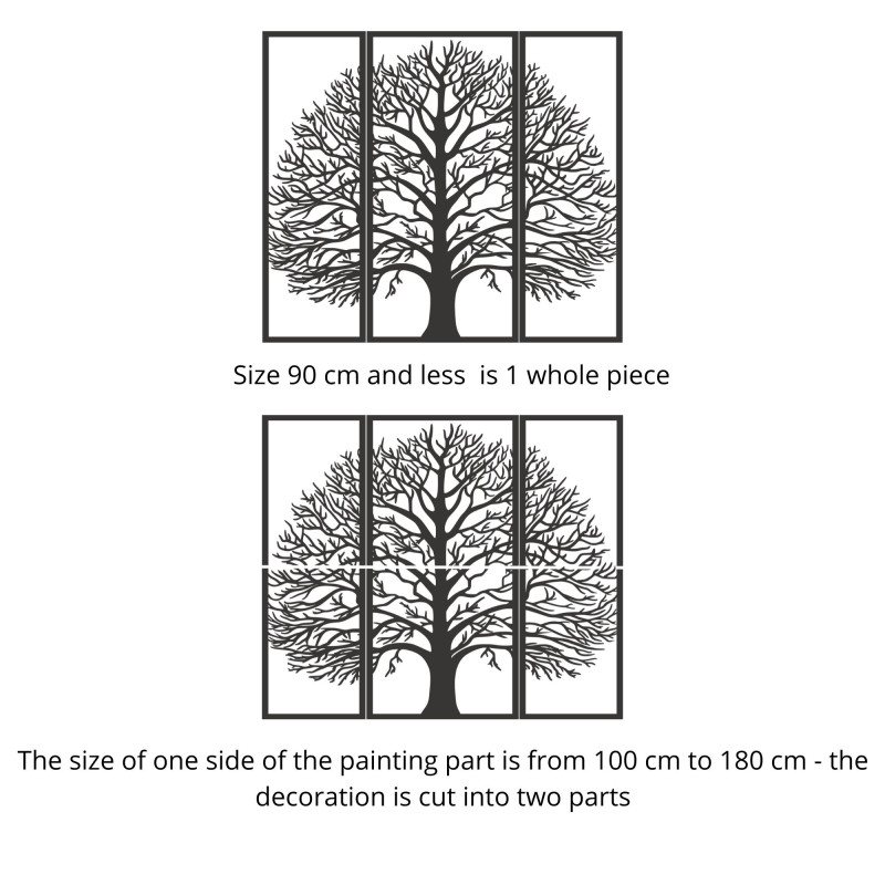 Třídílná dřevěná nástěnná dekorace strom života...