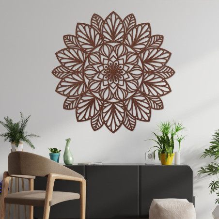 Dřevěná mandala na zeď Květina života - FRIHETI