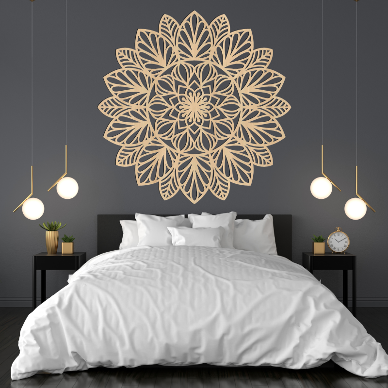 Dřevěná mandala na zeď