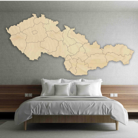 Dřevěná mapa Československé republiky - Geografie