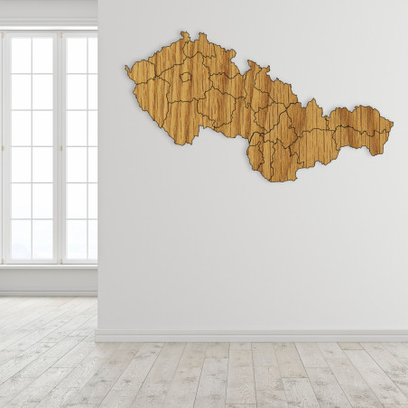 Dřevěná mapa Československé republiky - Geografie