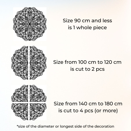 Velká dřevěná mandala, nástěnná malba - MELLANY