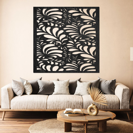 Vyřezávaný dřevěný obraz na zeď - HERBA