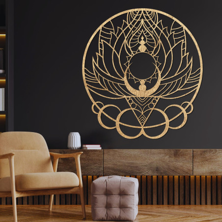 Vyřezávaný nástěnný obraz sluneční květiny - SOLARIS