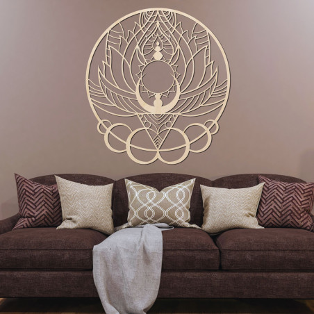 Vyřezávaný nástěnný obraz sluneční květiny - SOLARIS