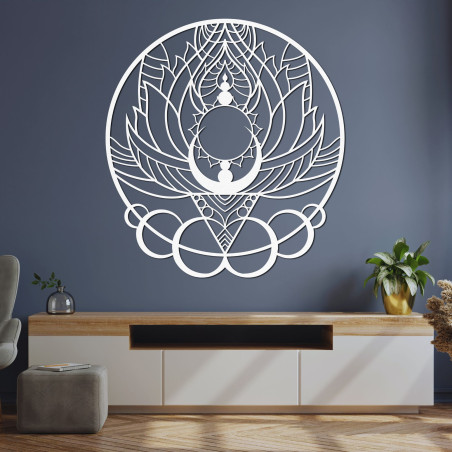 Vyřezávaný nástěnný obraz sluneční květiny - SOLARIS