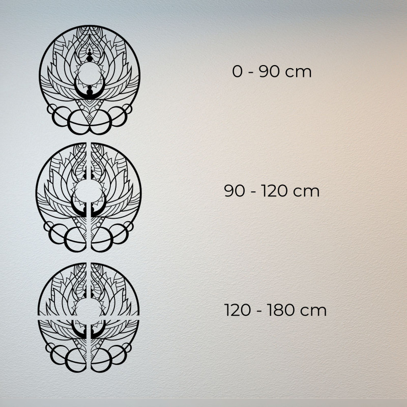 Umělecká dřevěná dekorace mandala květina a...