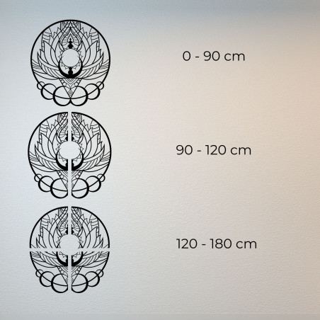 Umělecká dřevěná dekorace mandala květina a slunce - FLORISOLUS