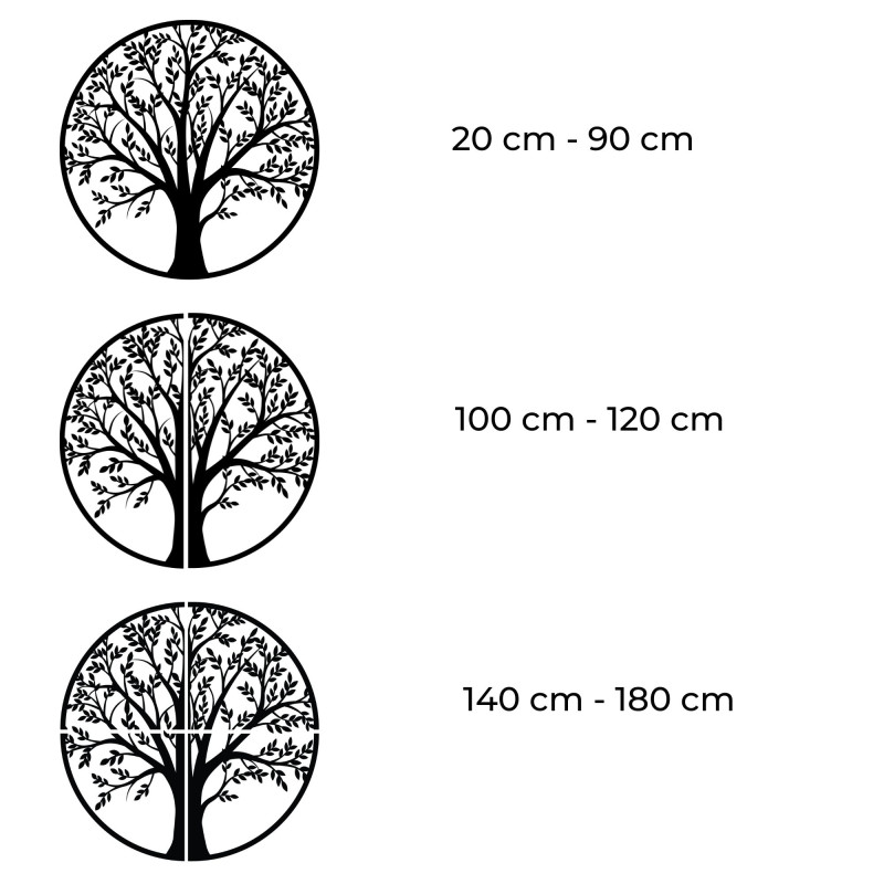 Detailní Dřevěný Strom Života na Stěnu -...