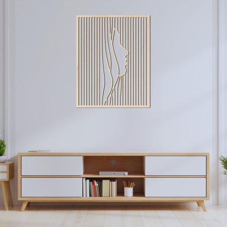 Dřevěná nástěnná dekorace silueta ženského obličeje - PERSONA Dřevěná nástěnná dekorace silueta ženského obličeje - PERSONA