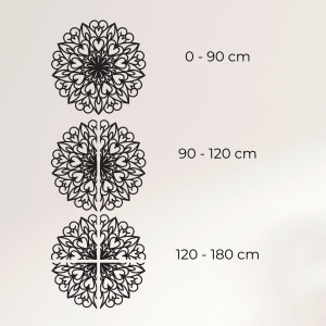 Vyřezávaná mandala, dřevěná dekorace na zeď - FARLIKT 2