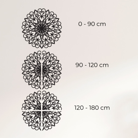 Vyřezávaná mandala, dřevěná dekorace na zeď - FARLIKT