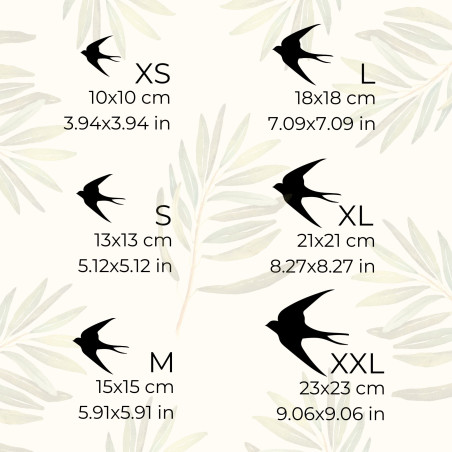Dekorace na zeď - vlaštovky, dřevěné létající ptáci, přírodou inspirované umění - HEJNO