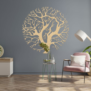 Dřevěný nástěnný obraz stromu v kruhu - ZITNAK 2