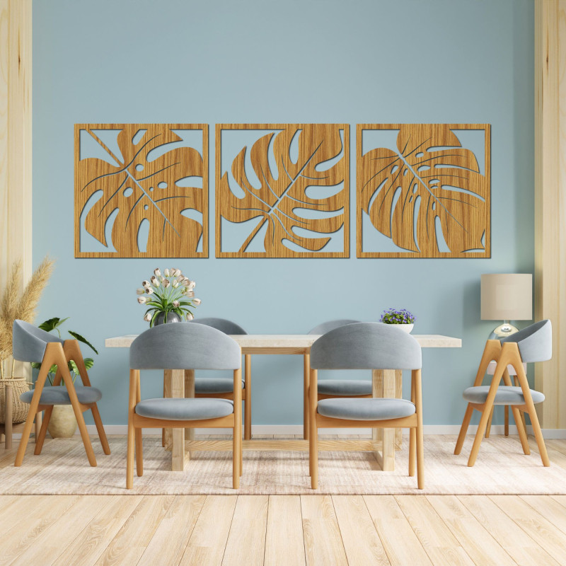 Přírodní dekorace na zeď monstera - SELERE