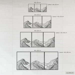 Elegantní dřevěné dekorace hor - MAUTANIS 2
