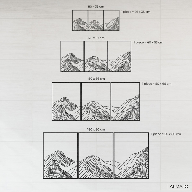 Elegantní dřevěné dekorace hor - MAUTANIS