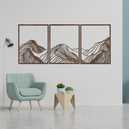 Elegantní dřevěné dekorace hor - MAUTANIS