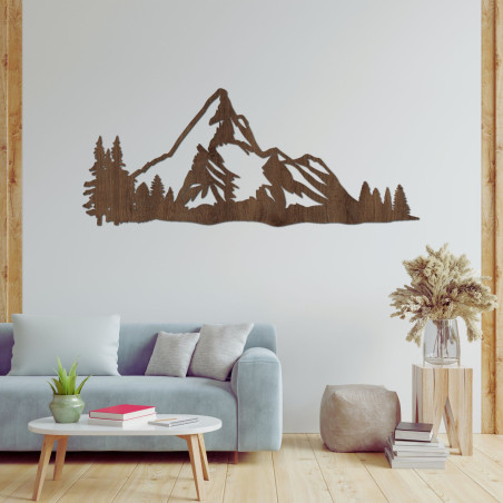 Vyřezávaná dřevěná dekorace horská příroda - MONTANA Vyřezávaná dřevěná dekorace horská příroda - MONTANA